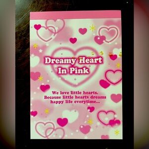 Kawaii Pink Hearts Engrish notepad Japanese Valentines